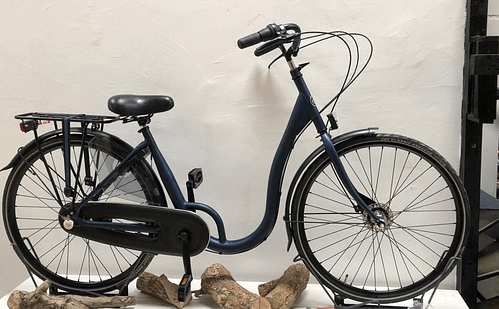 Aldo Stadsfiets Lage instap fiets Rollerbrakes 7speed lage frame blauw