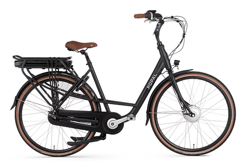 Popal Maeve Fm Elektrische moederfiets 28 inch lage frame fiets 47cm mamafiets Ebike Zwart