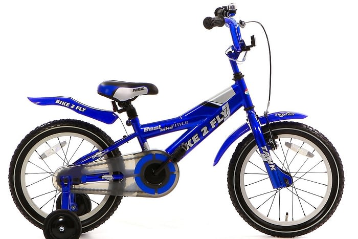 popal bike 2 fly jongensfiets 16 inch blauw