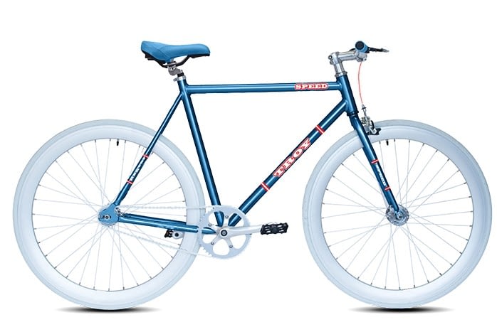 Troy speed fixedgear fiets blauw