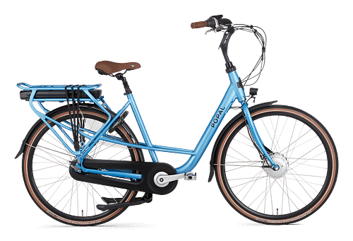 Popal Maeve Fm Elektrische moederfiets 28 inch lage frame fiets 47cm mamafiets Ebike blauw